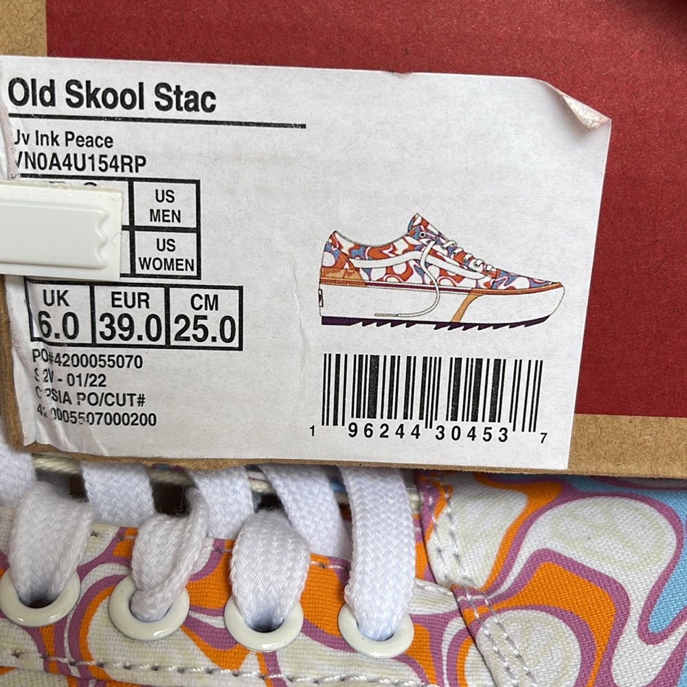 Vans Old Skool Stacked UV Ink Peace Men’s sneakers-platforms - Picture 15 of 16